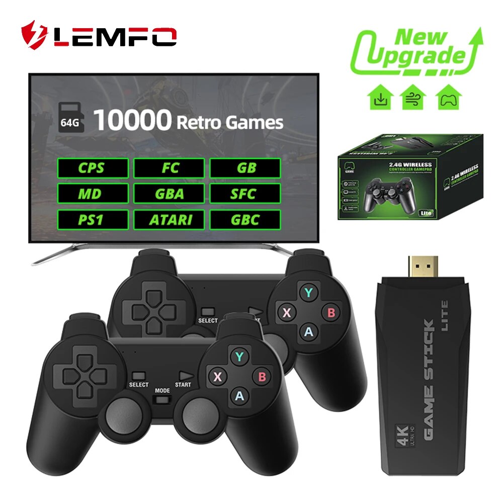 LEMFO M8 4K  ƽ TV   ܼ, 3500  , PS1/SFC 2.4G   ڵ, 64GB 3D 